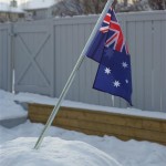 Australian Flag on top of YWAM Ministry Centre in Canada